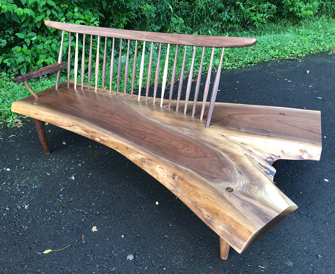 nakashima wood bench